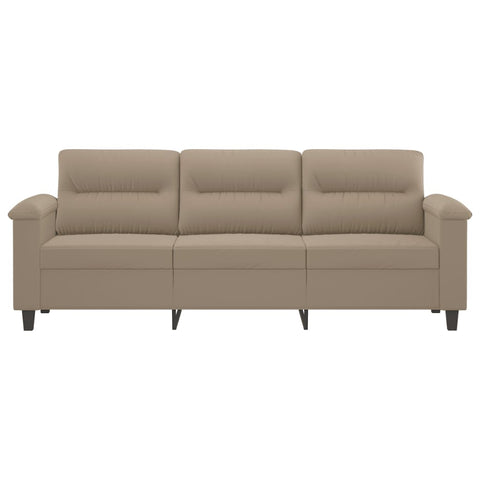 3-Sitzer-Sofa Taupe 180 cm Mikrofasergewebe