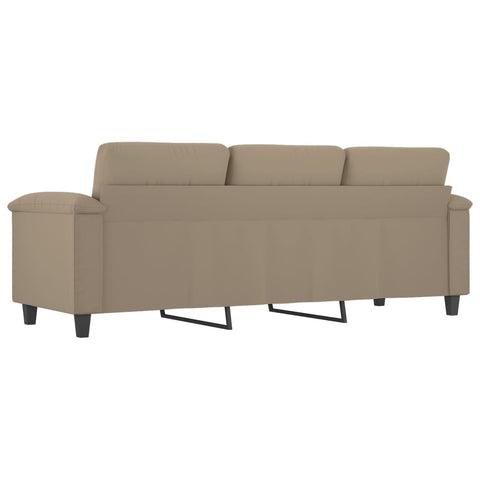 3-Sitzer-Sofa Taupe 180 cm Mikrofasergewebe