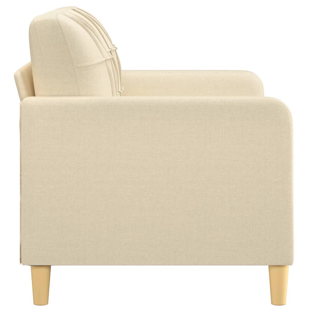 2-Sitzer-Sofa Creme 120 cm Stoff