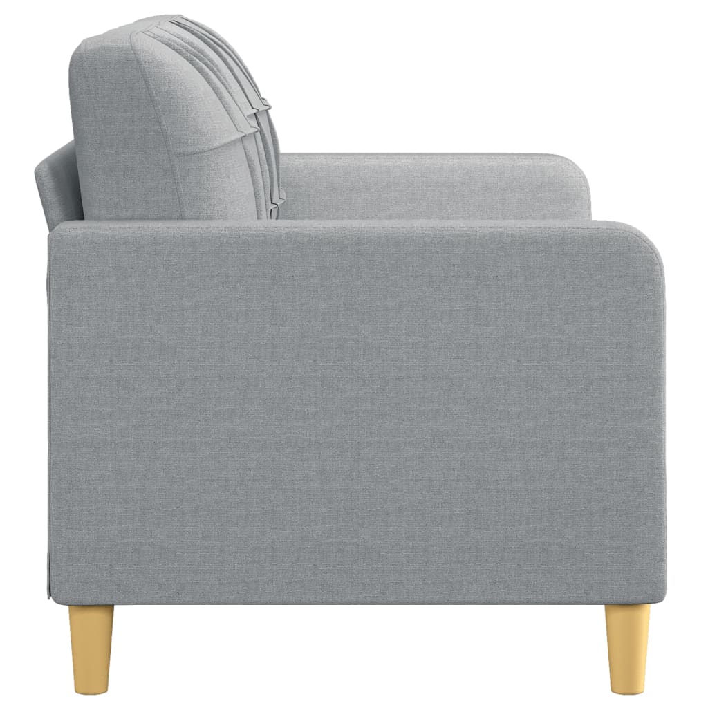 2-Sitzer-Sofa Hellgrau 140 cm Stoff