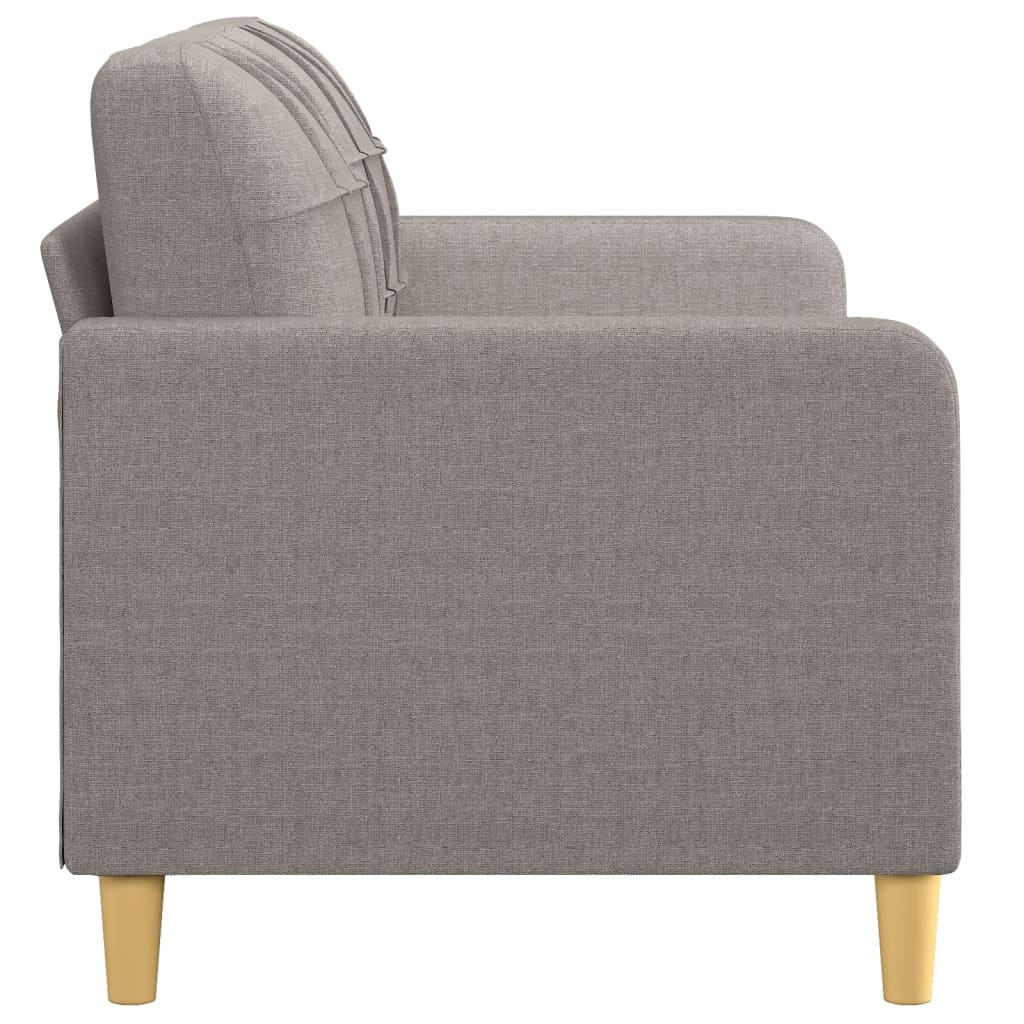 2-Sitzer-Sofa Taupe 140 cm Stoff