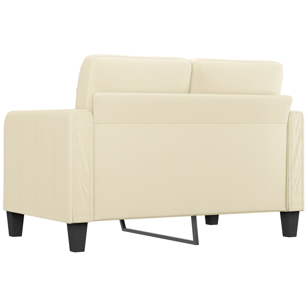 2-Sitzer-Sofa Creme 120 cm Kunstleder