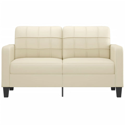 2-Sitzer-Sofa Creme 140 cm Kunstleder