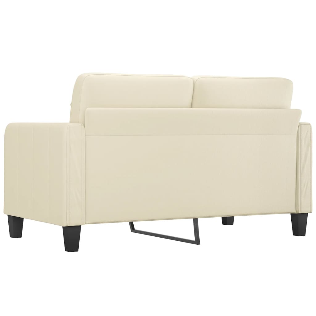 2-Sitzer-Sofa Creme 140 cm Kunstleder