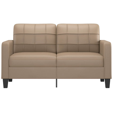 2-Sitzer-Sofa Cappuccino-Braun 140 cm Kunstleder