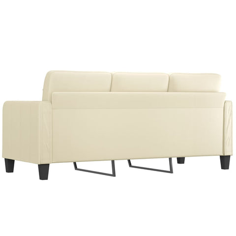 3-Sitzer-Sofa Creme 180 cm Kunstleder