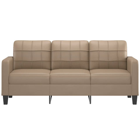 3-Sitzer-Sofa Cappuccino-Braun 180 cm Kunstleder