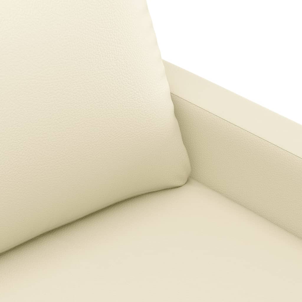 2-Sitzer-Sofa Creme 120 cm Kunstleder