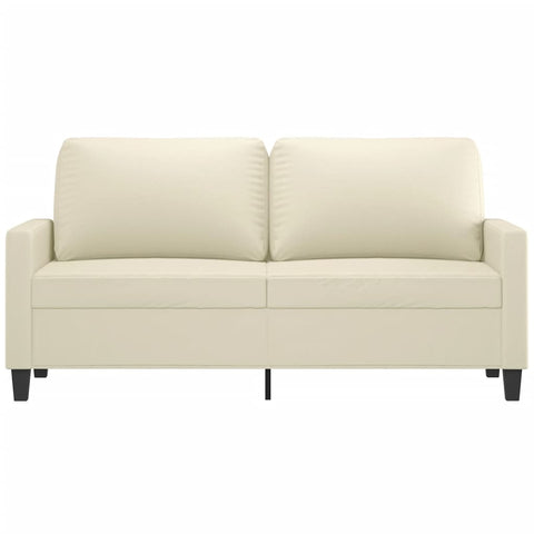 2-Sitzer-Sofa Creme 140 cm Kunstleder