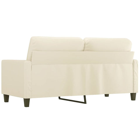 2-Sitzer-Sofa Creme 140 cm Kunstleder