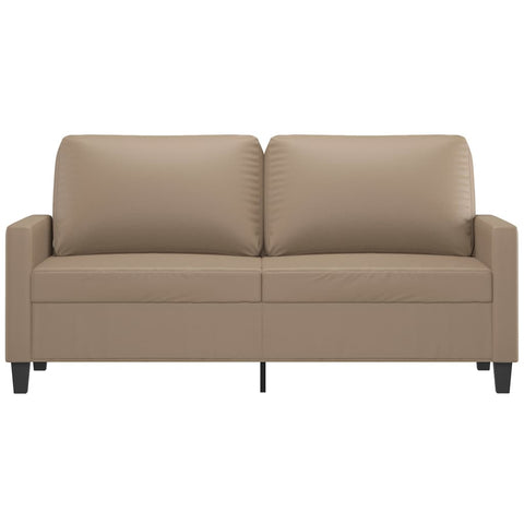 2-Sitzer-Sofa Cappuccino-Braun 140 cm Kunstleder