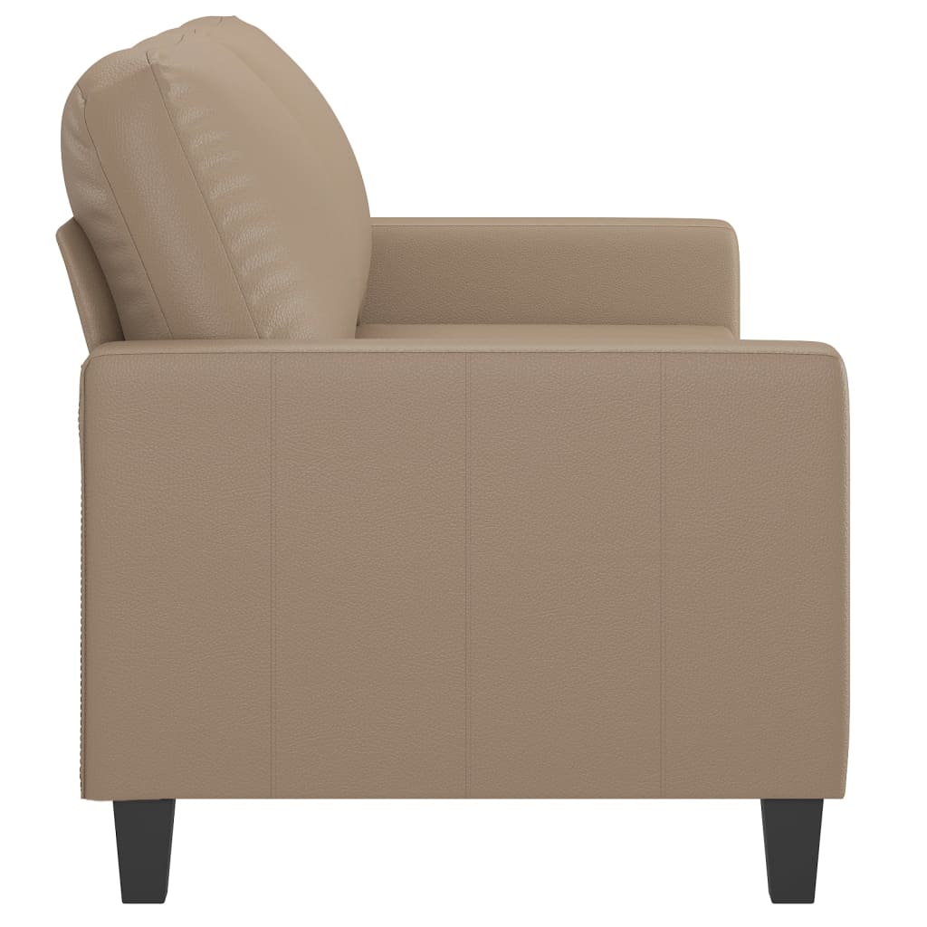 2-Sitzer-Sofa Cappuccino-Braun 140 cm Kunstleder