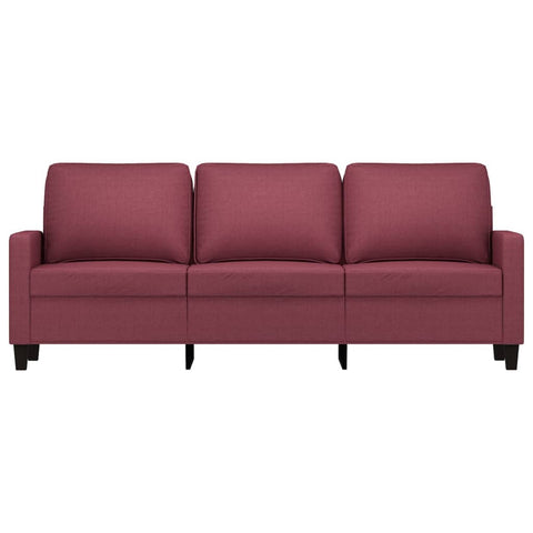 3-Sitzer-Sofa Weinrot 180 cm Stoff