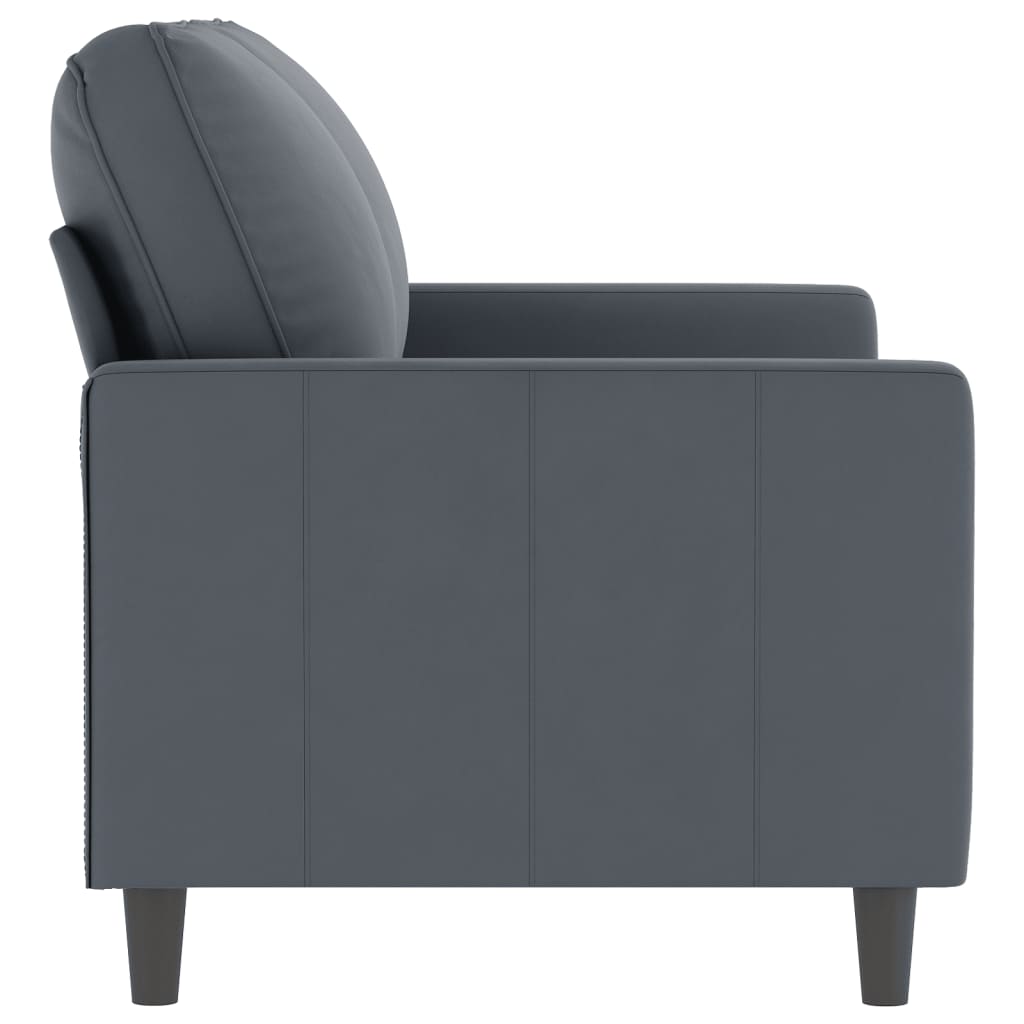 2-Sitzer-Sofa Dunkelgrau 120 cm Samt