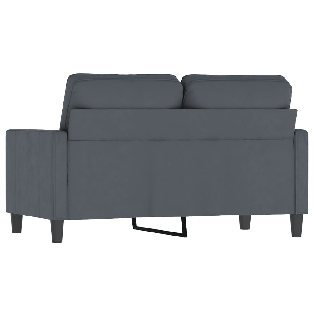 2-Sitzer-Sofa Dunkelgrau 120 cm Samt