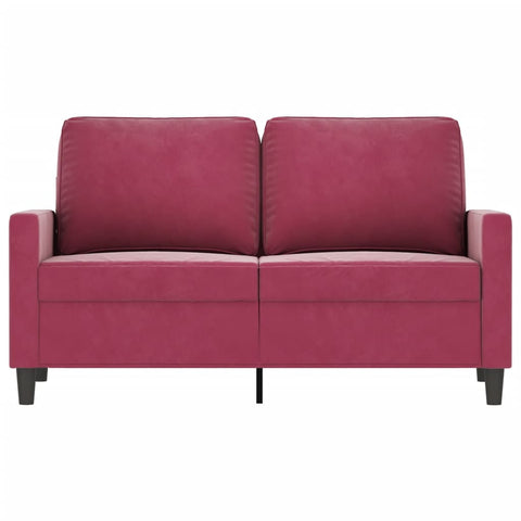 2-Sitzer-Sofa Weinrot 120 cm Samt