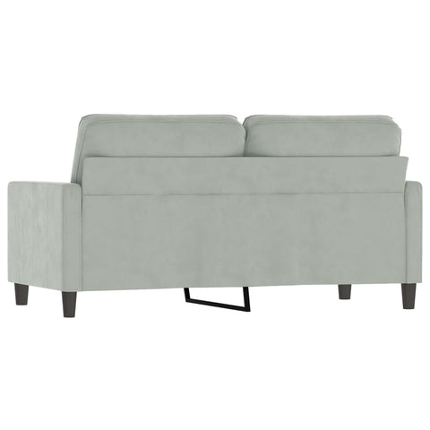 2-Sitzer-Sofa Hellgrau 140 cm Samt