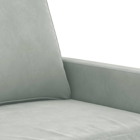 2-Sitzer-Sofa Hellgrau 140 cm Samt