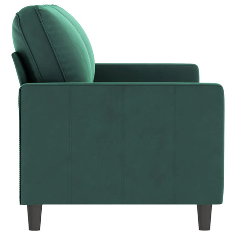 2-Sitzer-Sofa Dunkelgrün 140 cm Samt