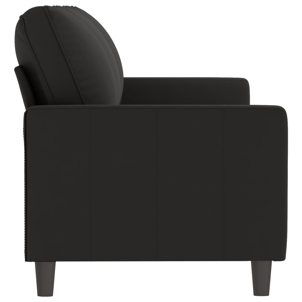 3-Sitzer-Sofa Schwarz 180 cm Samt