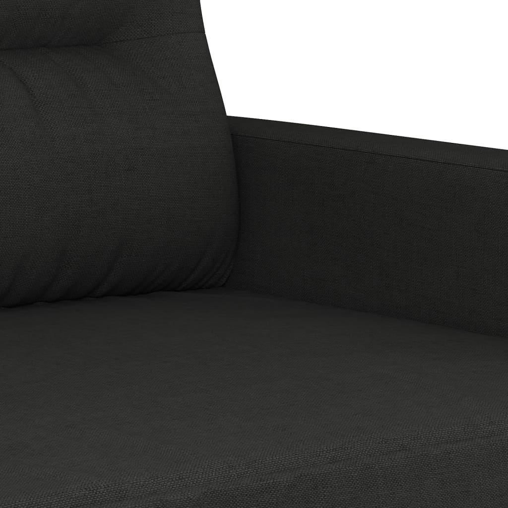 2-Sitzer-Sofa Schwarz 120 cm Stoff