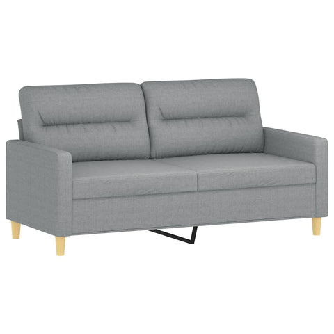 2-Sitzer-Sofa Hellgrau 140 cm Stoff