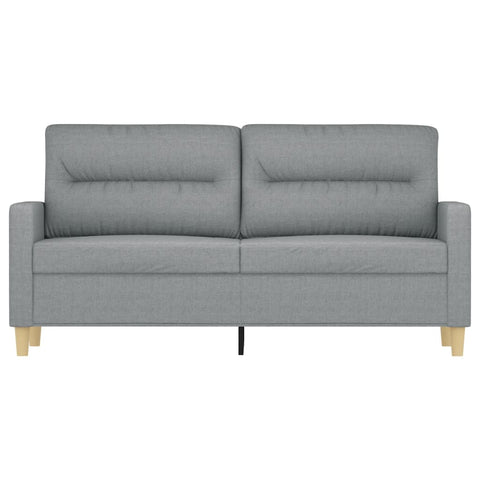 2-Sitzer-Sofa Hellgrau 140 cm Stoff