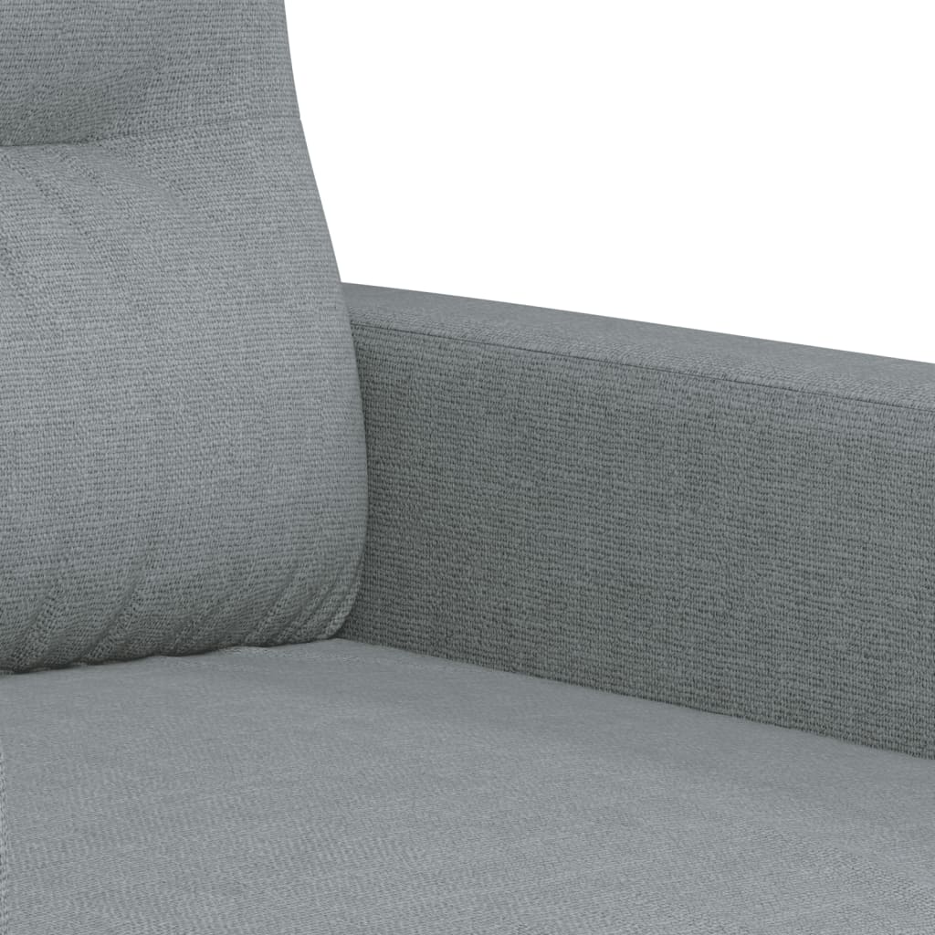 2-Sitzer-Sofa Hellgrau 140 cm Stoff