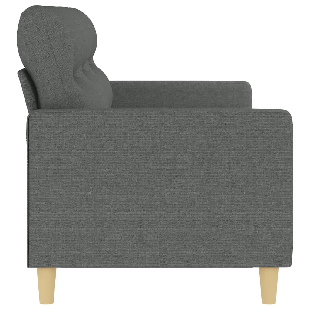 3-Sitzer-Sofa Dunkelgrau 180 cm Stoff