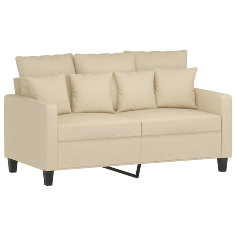 2-Sitzer-Sofa Creme 120 cm Stoff