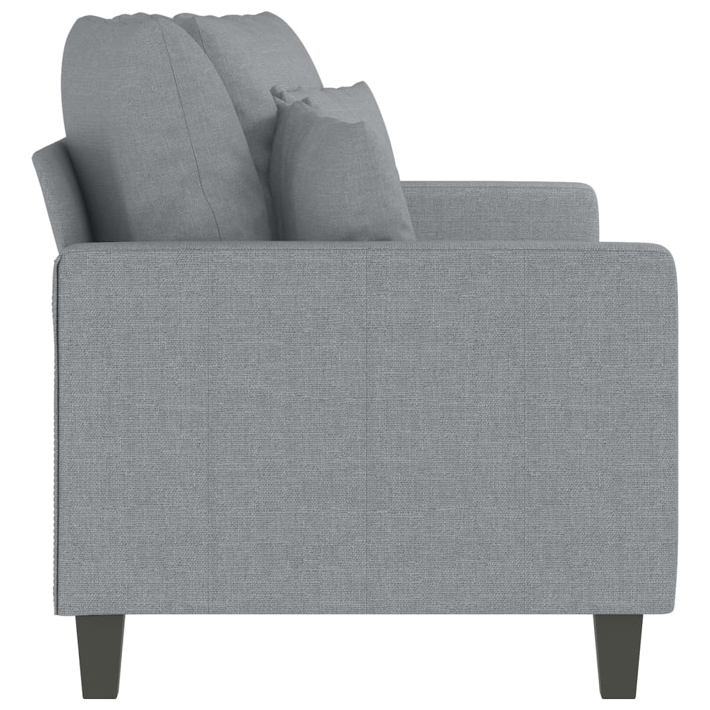 2-Sitzer-Sofa Hellgrau 140 cm Stoff