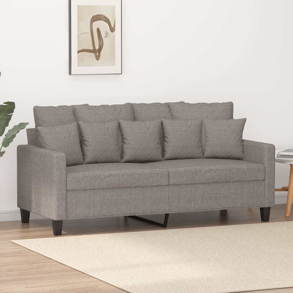 2-Sitzer-Sofa Taupe 140 cm Stoff