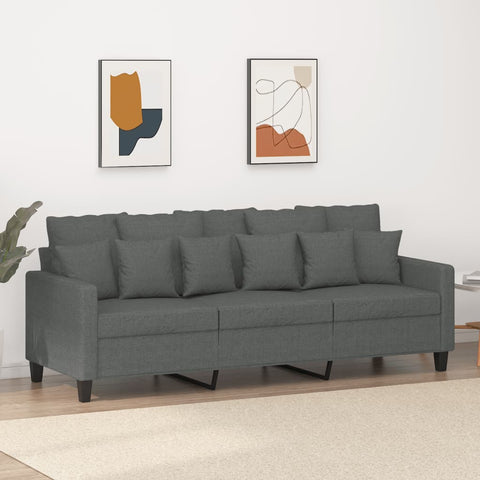 3-Sitzer-Sofa Dunkelgrau 180 cm Stoff