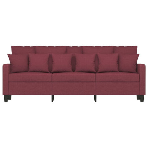 3-Sitzer-Sofa Weinrot 180 cm Stoff