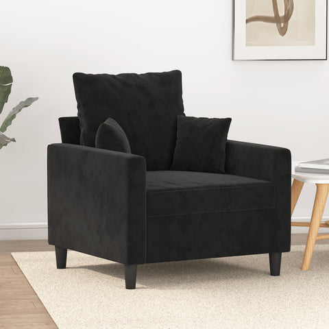 Sessel Schwarz 60 cm Samt