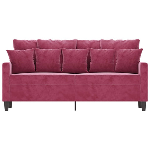 2-Sitzer-Sofa Weinrot 140 cm Samt