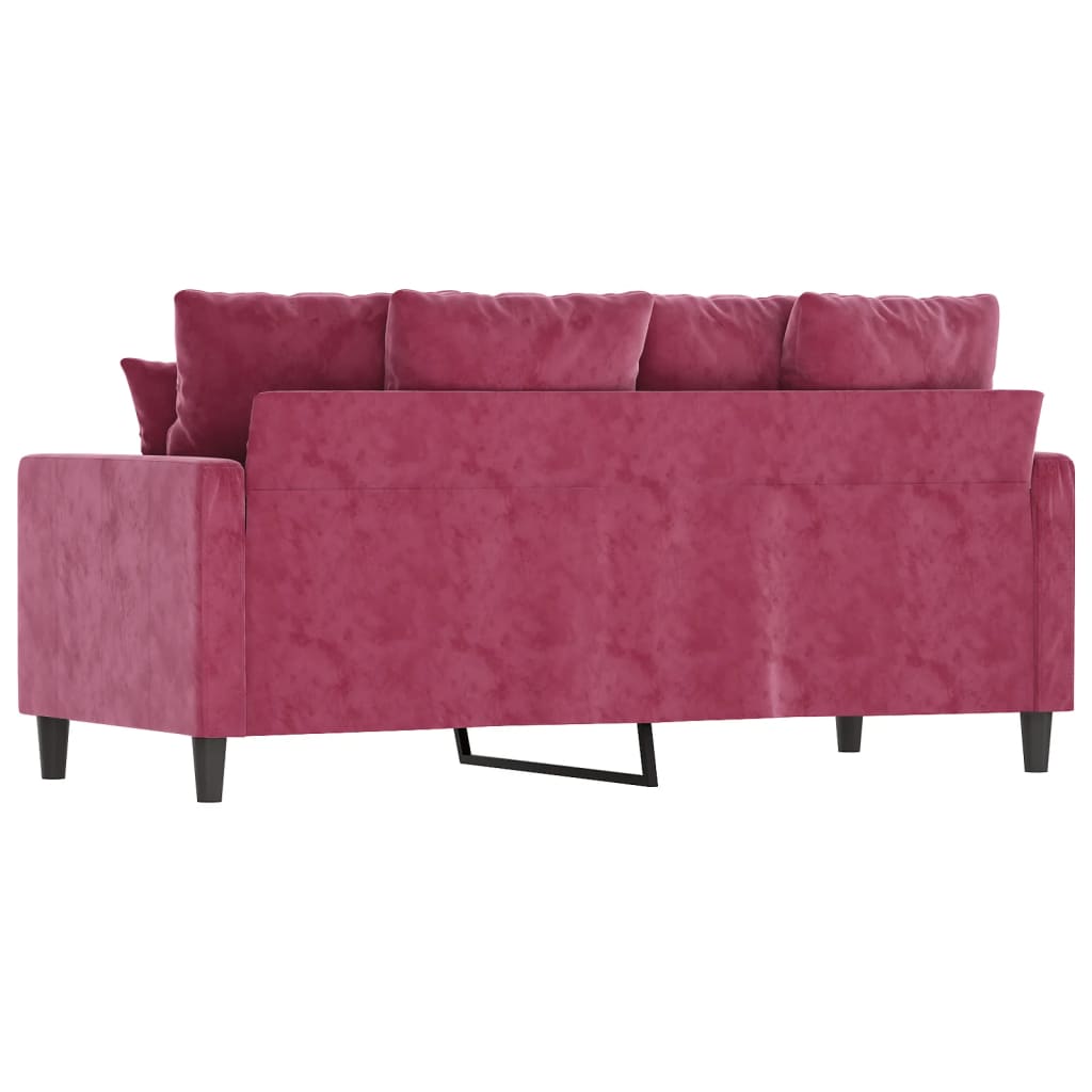 2-Sitzer-Sofa Weinrot 140 cm Samt