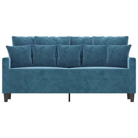 2-Sitzer-Sofa Blau 140 cm Samt