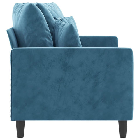 2-Sitzer-Sofa Blau 140 cm Samt