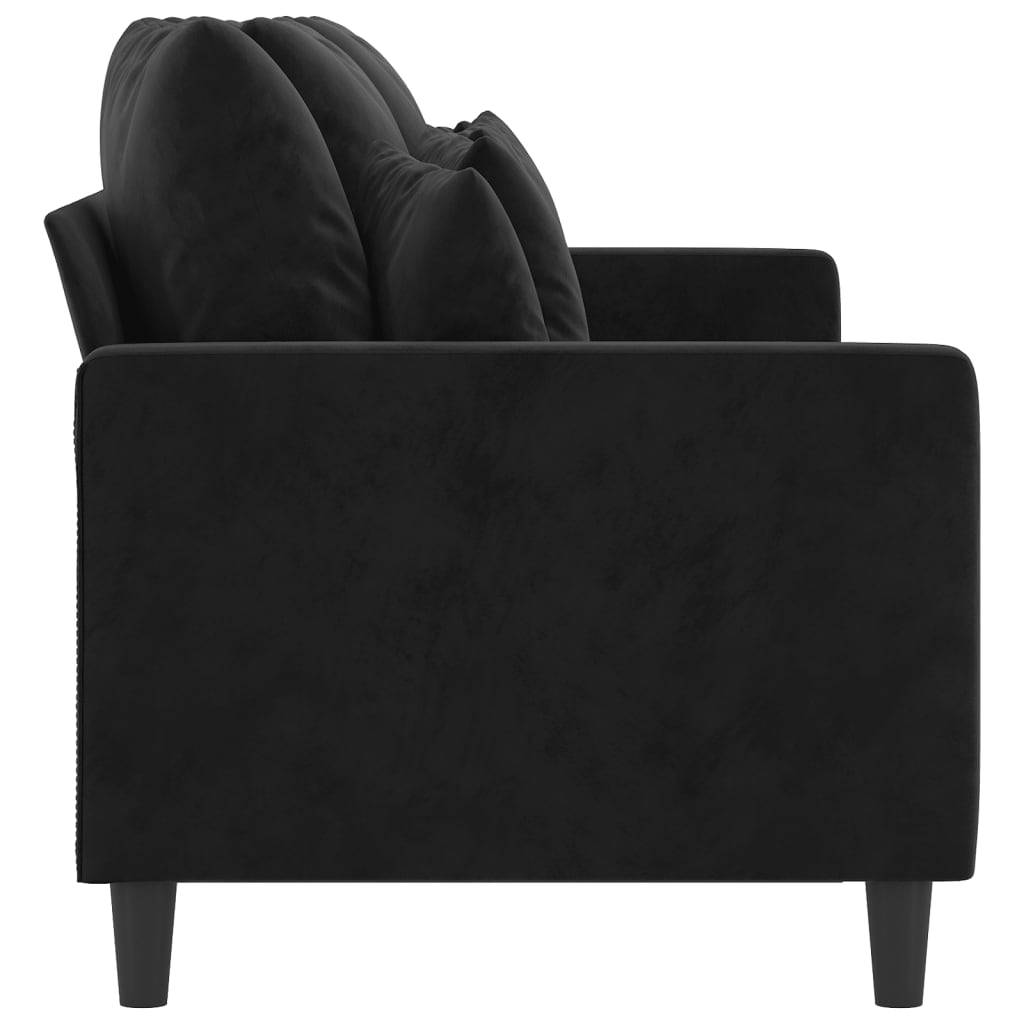 3-Sitzer-Sofa Schwarz 180 cm Samt