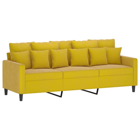 3-Sitzer-Sofa Gelb 180 cm Samt