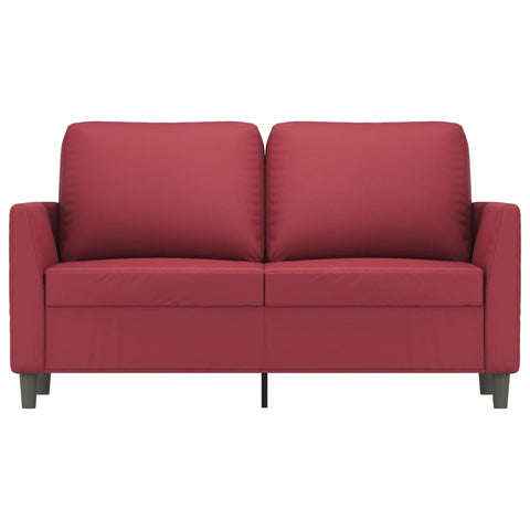 2-Sitzer-Sofa Weinrot 120 cm Kunstleder