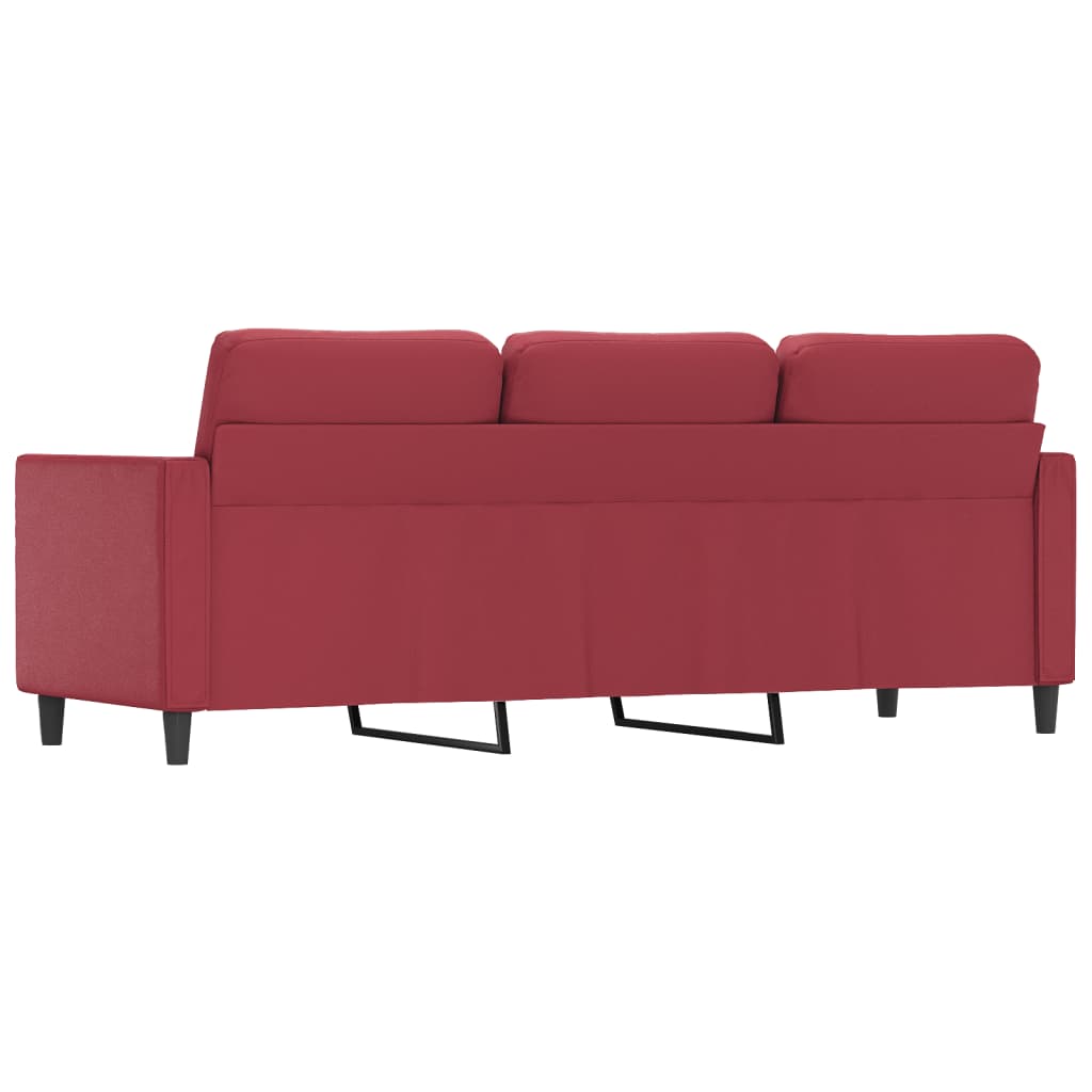 3-Sitzer-Sofa Weinrot 180 cm Kunstleder