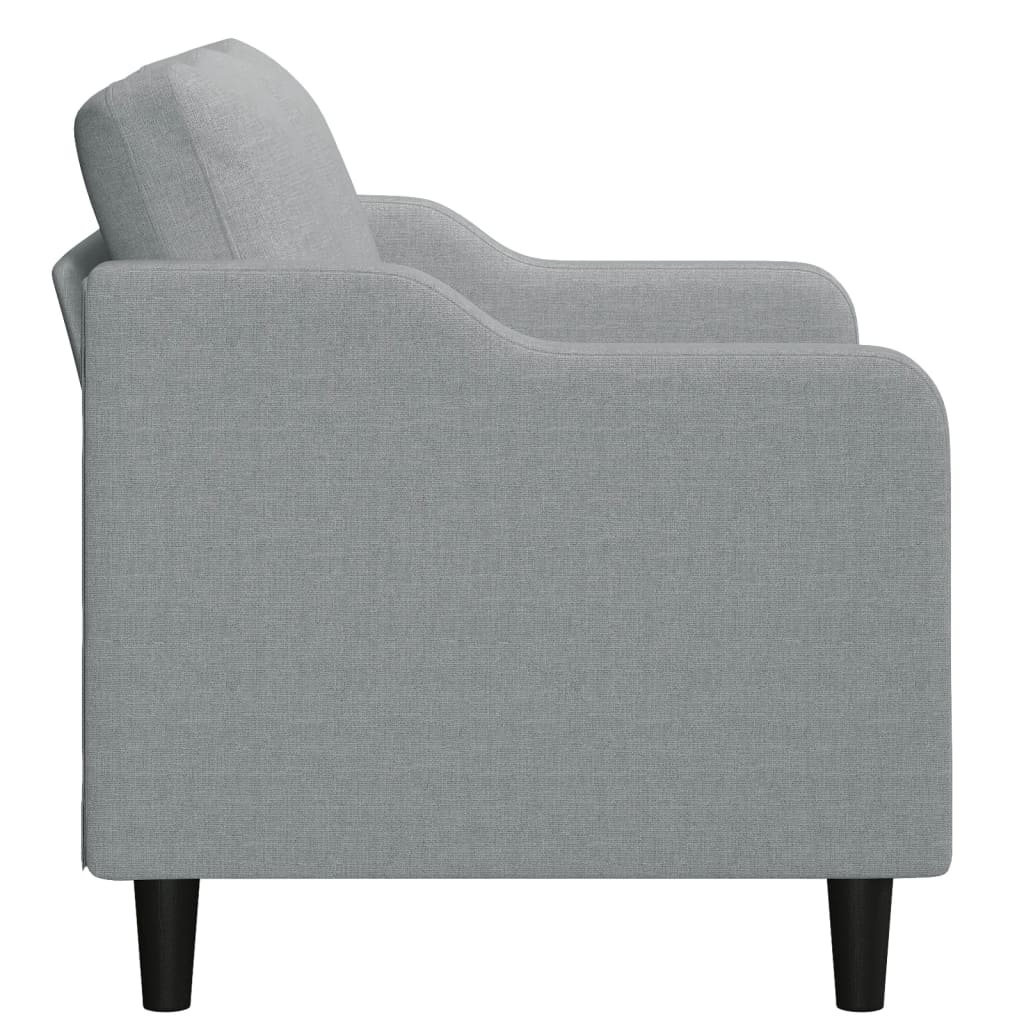 2-Sitzer-Sofa Hellgrau 120 cm Stoff