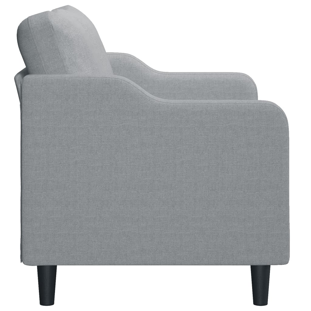 2-Sitzer-Sofa Hellgrau 140 cm Stoff