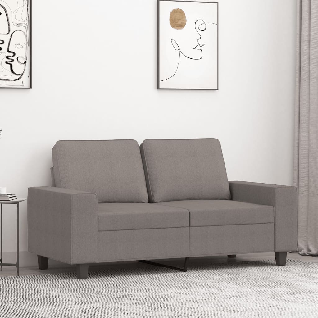 2-Sitzer-Sofa Taupe 120 cm Stoff