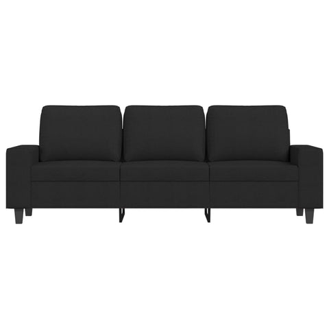 3-Sitzer-Sofa Schwarz 180 cm Stoff