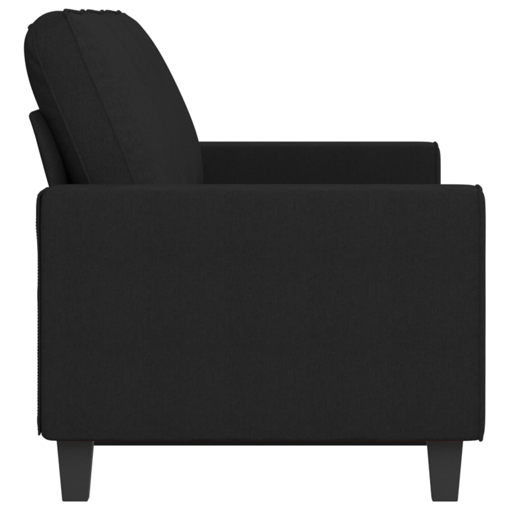 3-Sitzer-Sofa Schwarz 180 cm Stoff