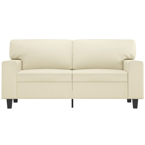 2-Sitzer-Sofa Creme 120 cm Kunstleder