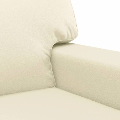 2-Sitzer-Sofa Creme 120 cm Kunstleder